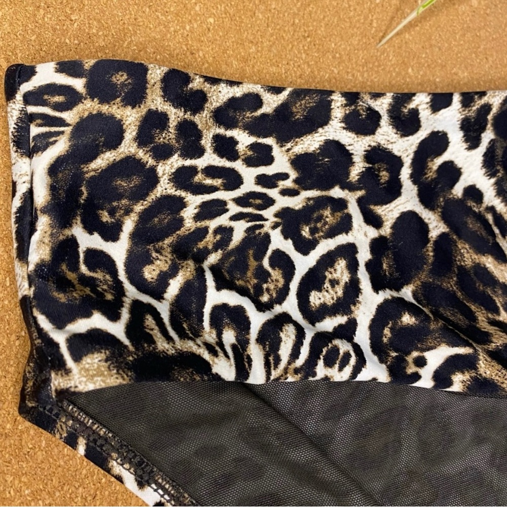 Sea Level Bikini Bottoms Leopard Print Size 12 - image 5